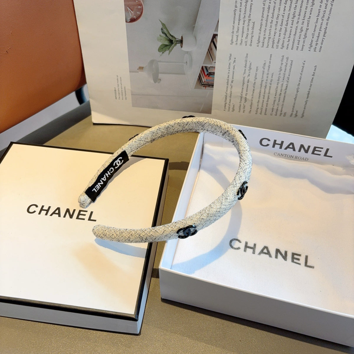CHANEL Logo Headband