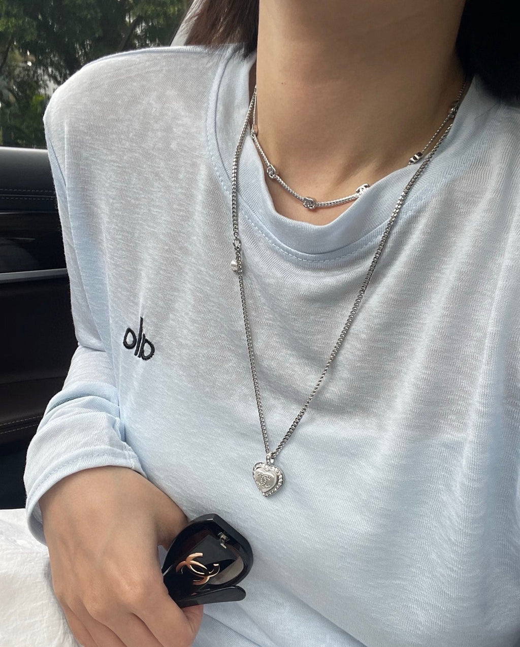 CHANEL Crystal Double-C Choker Necklace