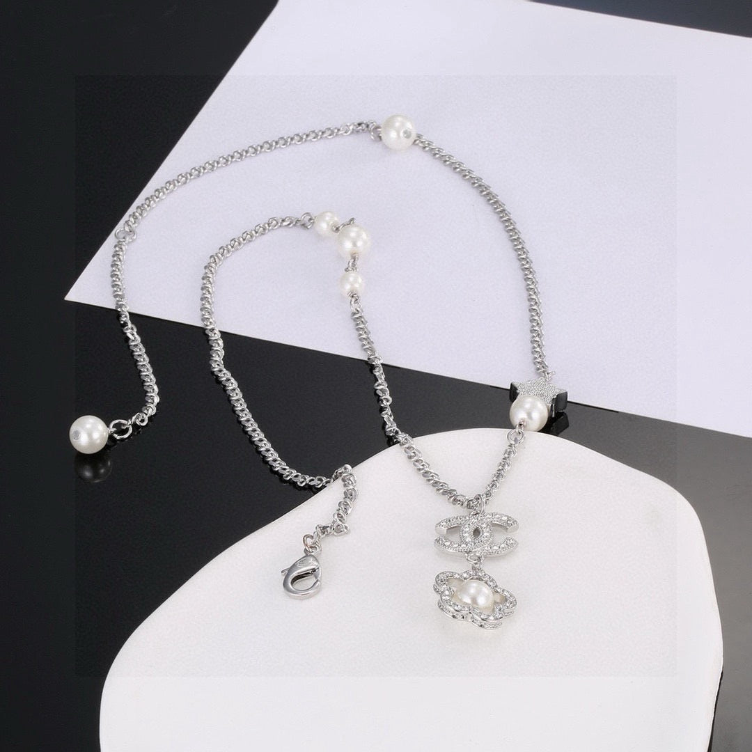 CHANEL Pearl Double-C Camellia Necklace
