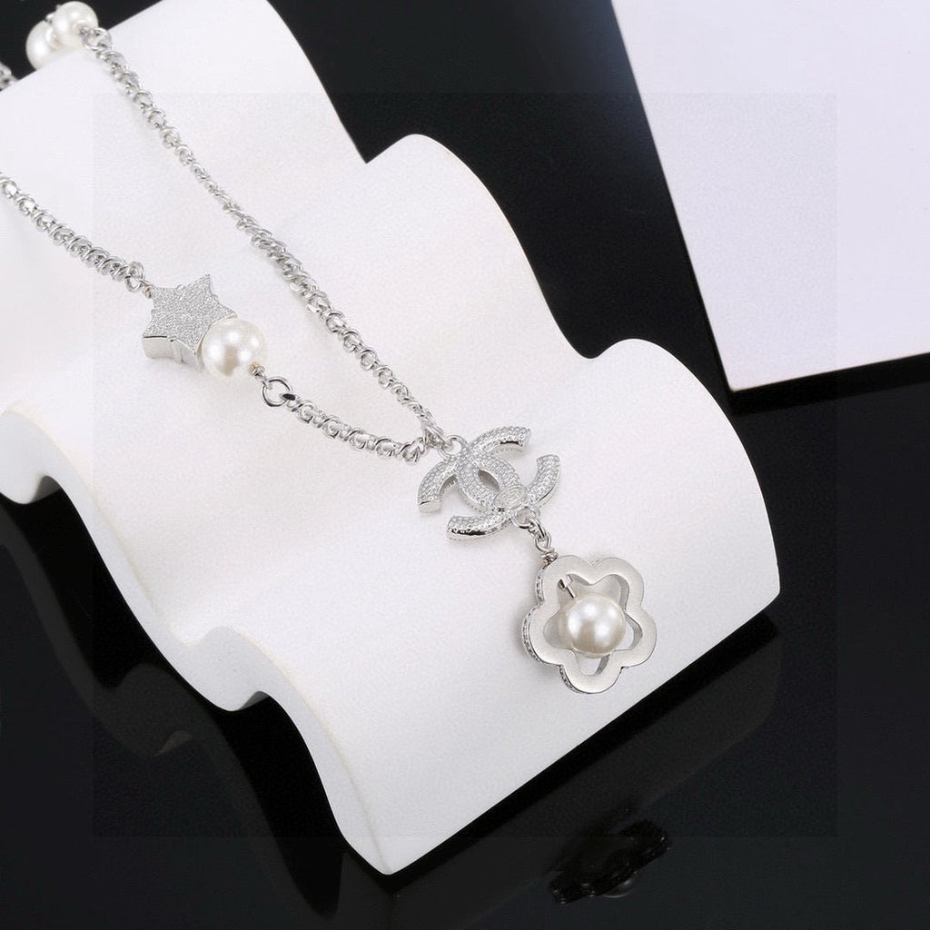 CHANEL Pearl Double-C Camellia Necklace