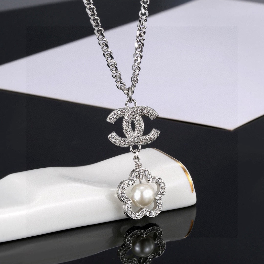 CHANEL Pearl Double-C Camellia Necklace