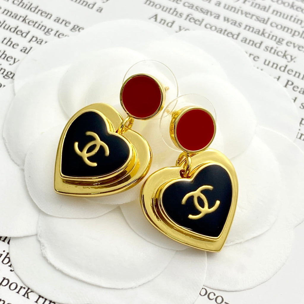 CHANEL Enamel Vintage Earrings