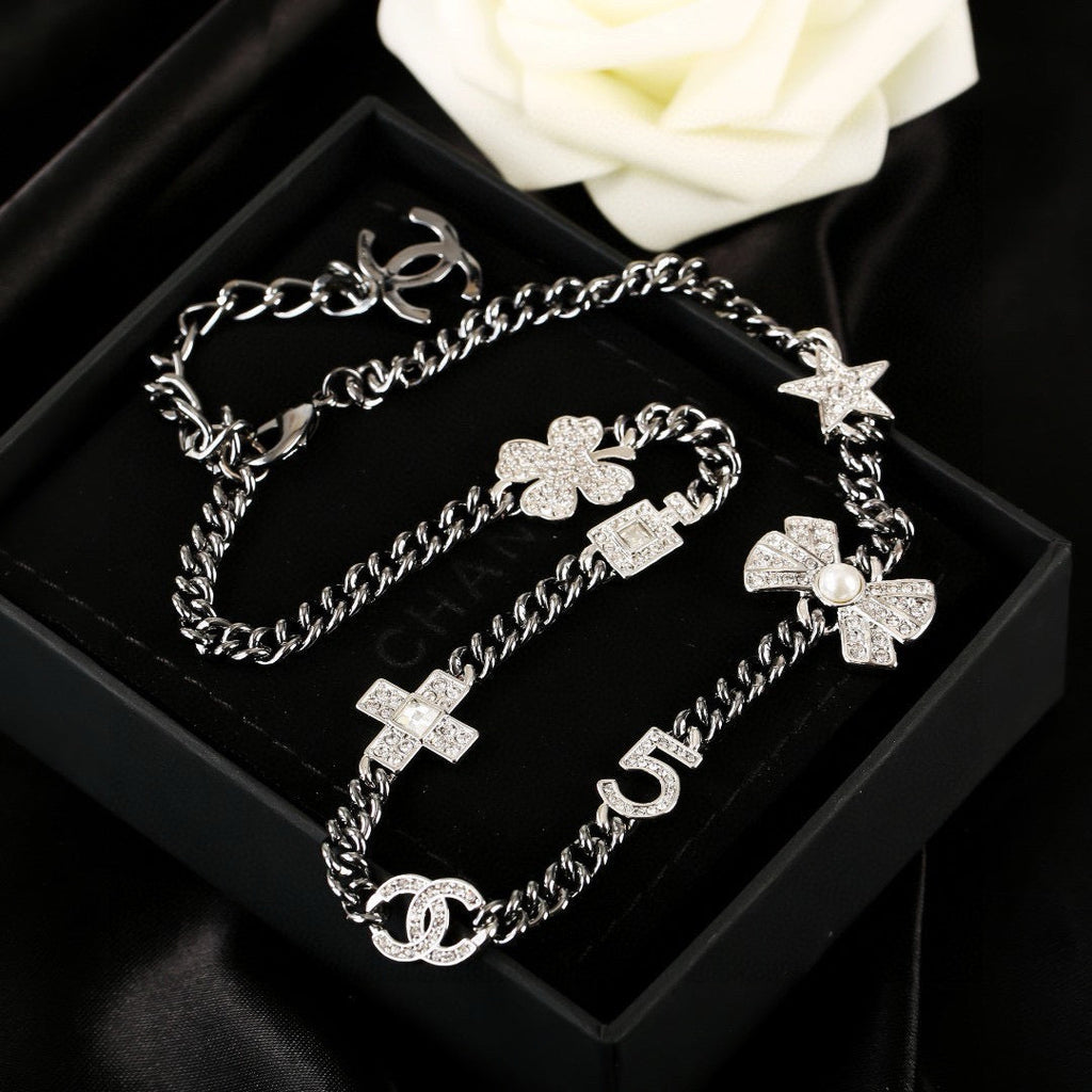 CHANEL P75 Double-C Bow Necklace
