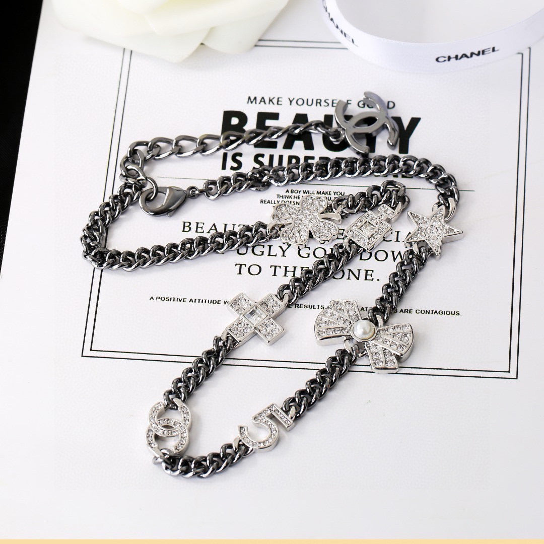 CHANEL P75 Double-C Bow Necklace