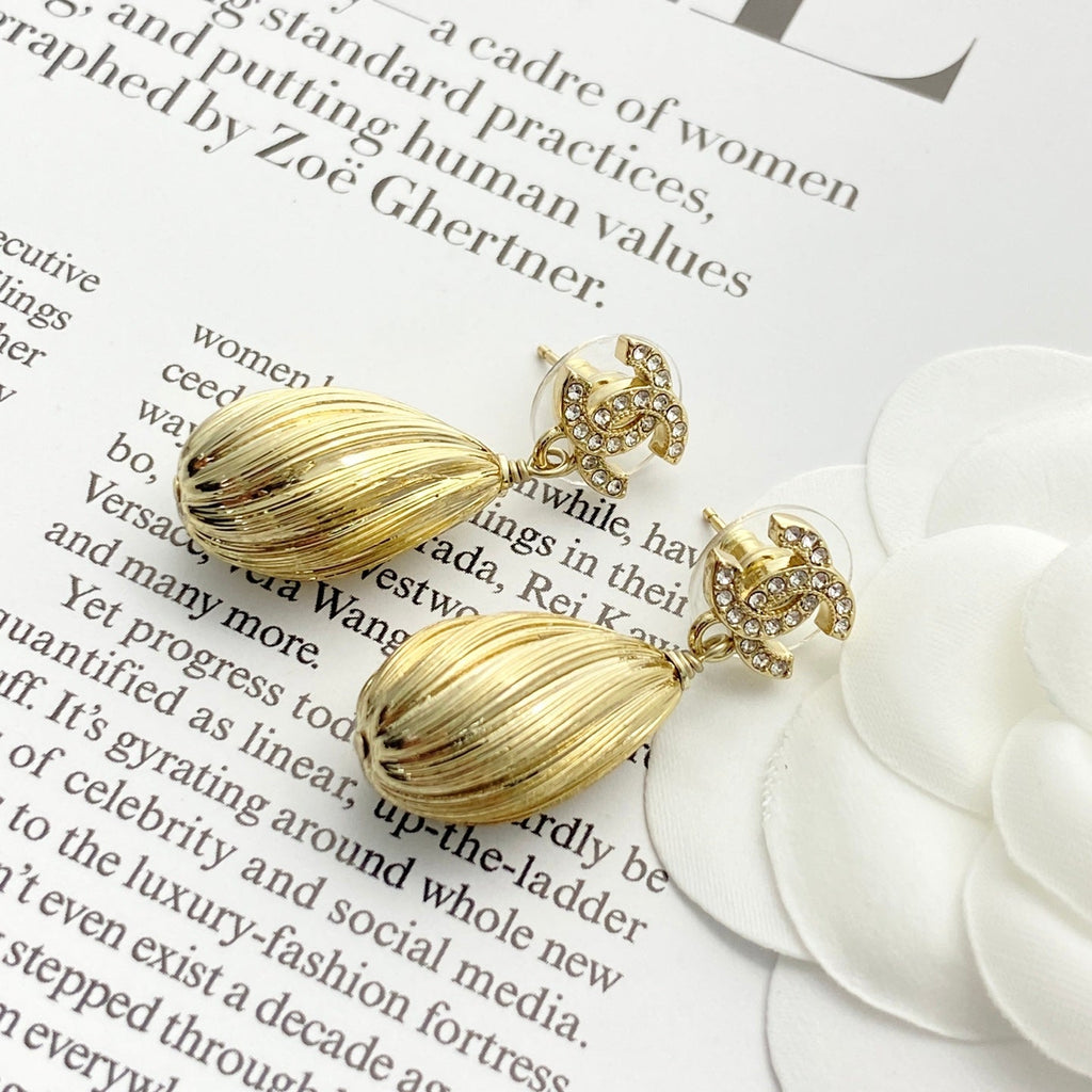 CHANEL Crystal Double-C Earrings