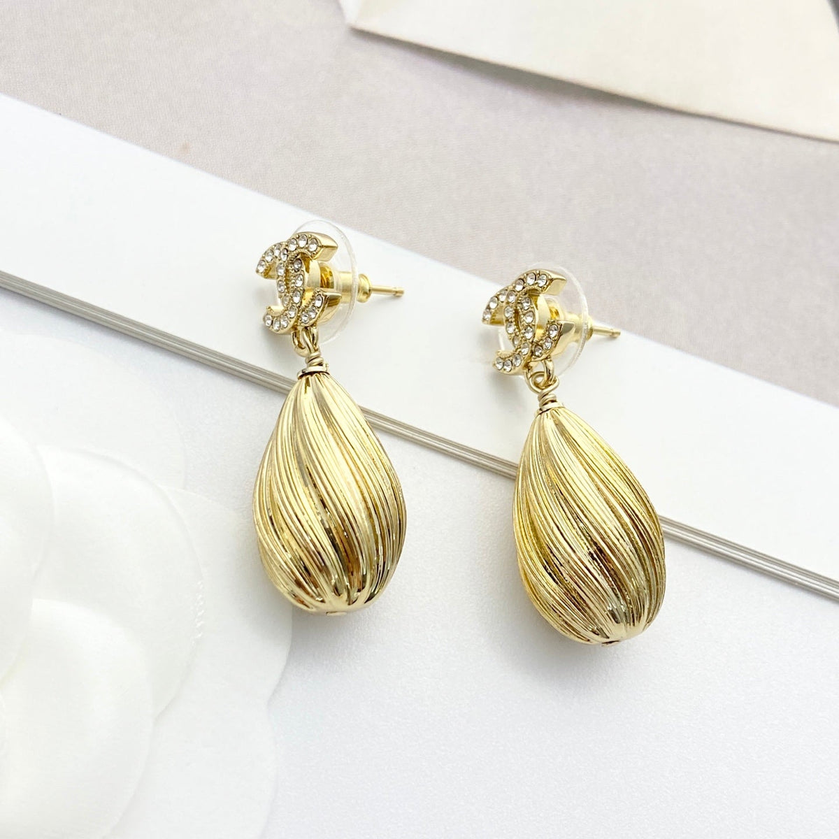 CHANEL Crystal Double-C Earrings