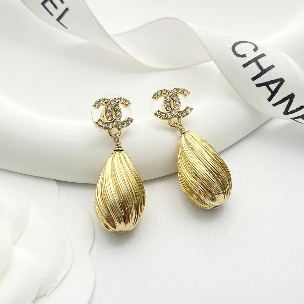 CHANEL Crystal Double-C Earrings