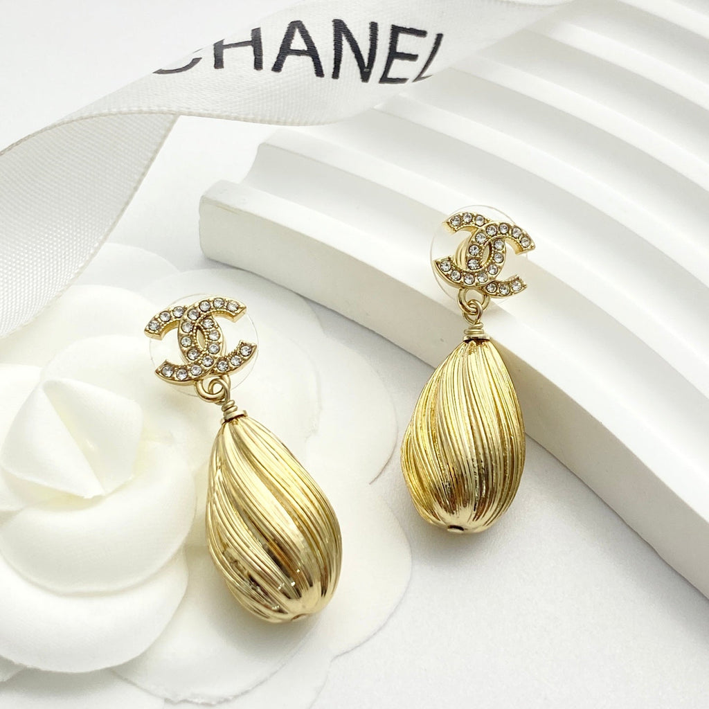CHANEL Crystal Double-C Earrings