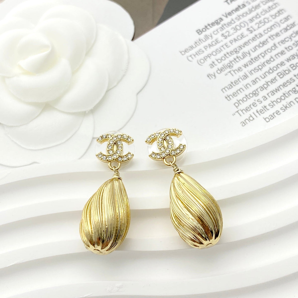 CHANEL Crystal Double-C Earrings