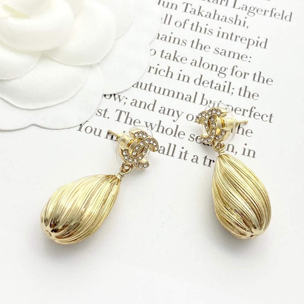 CHANEL Crystal Double-C Earrings