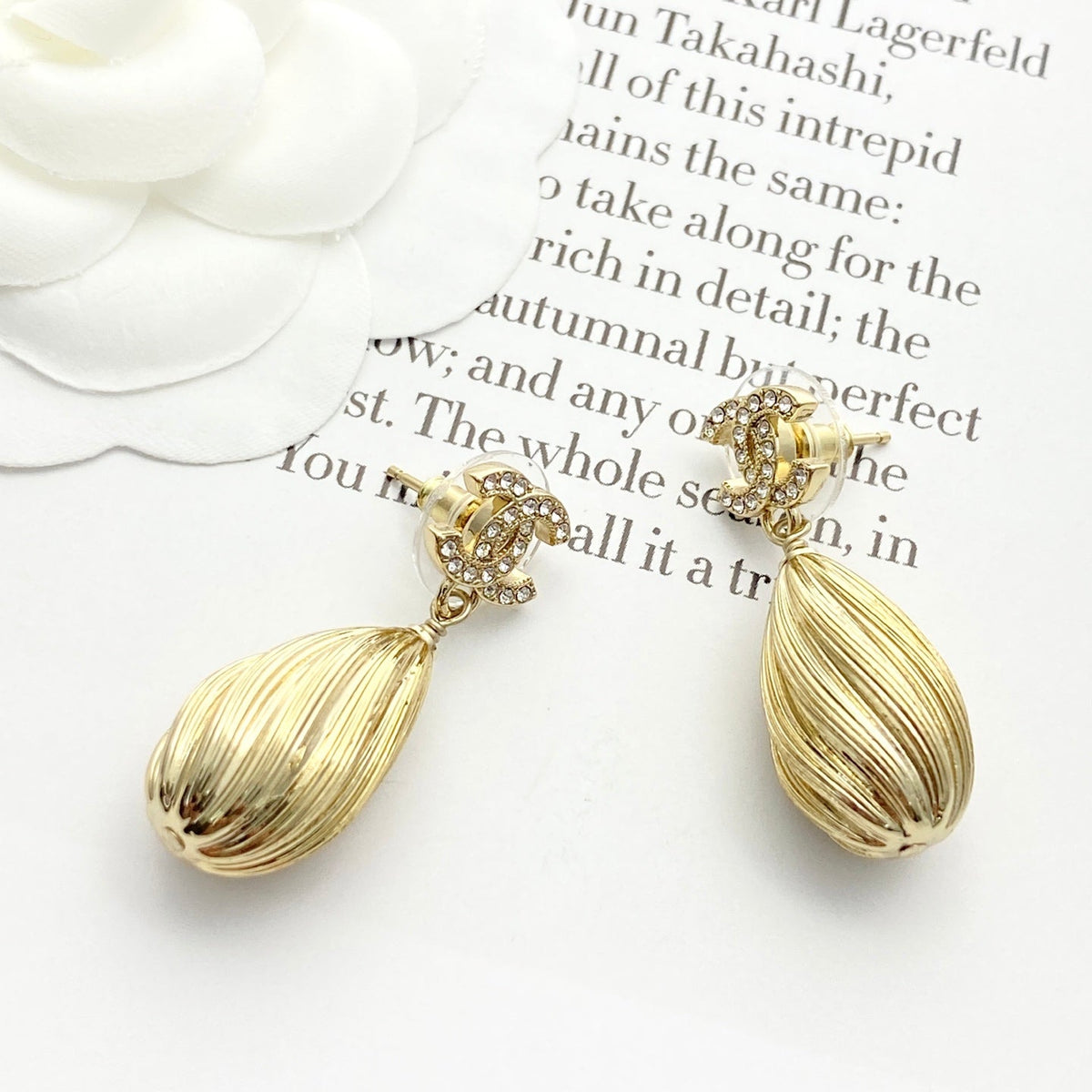 CHANEL Crystal Double-C Earrings