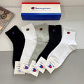 Champion Comfort Crew Socks – 5-Pair Set #001