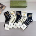 Gucci Cotton Crew Socks – 5-Pair Set #011