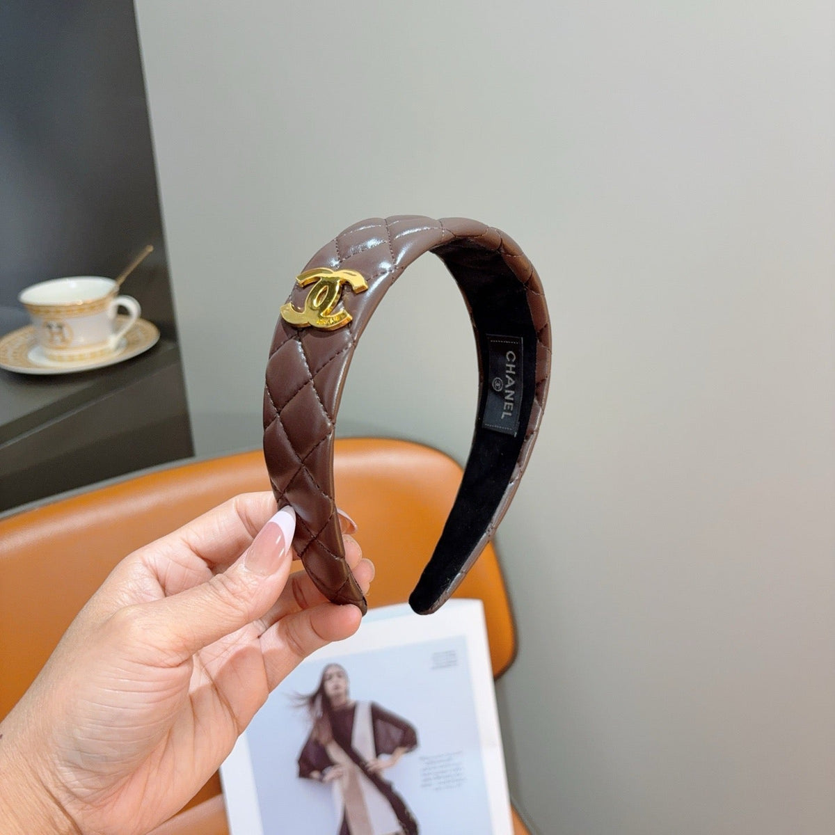 CHANEL Letter Logo Vintage Headband