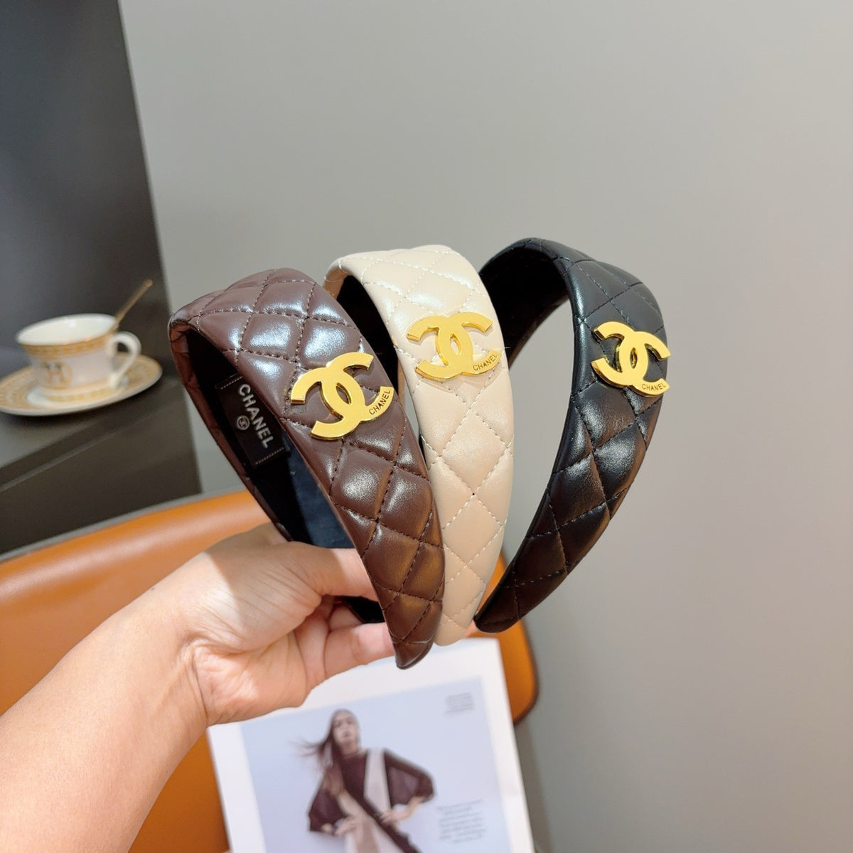 CHANEL Leather Headband