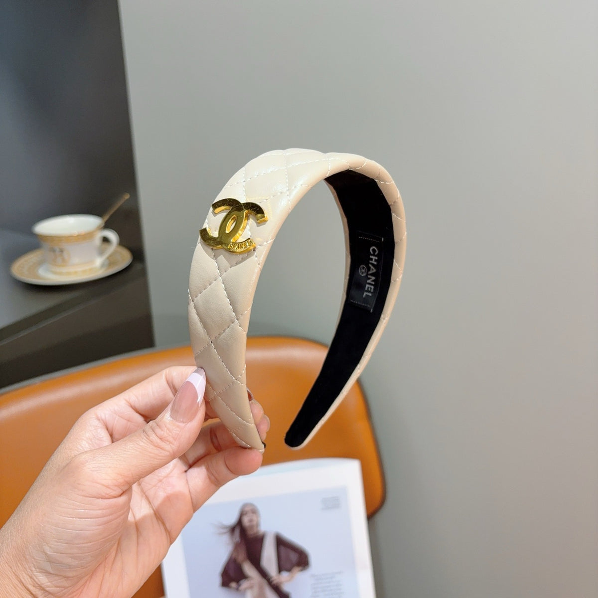 CHANEL Leather Headband