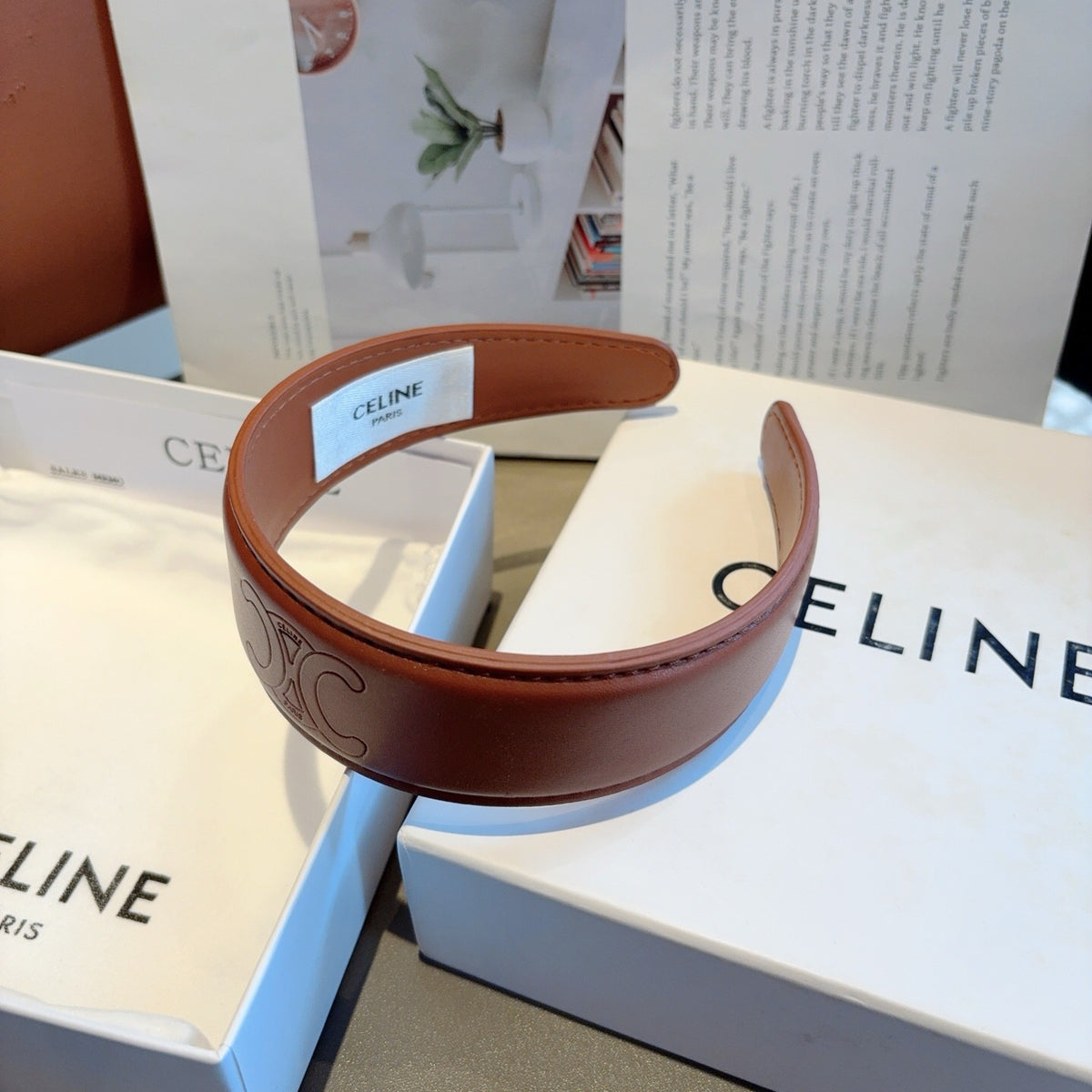 CELINE Leather Headband