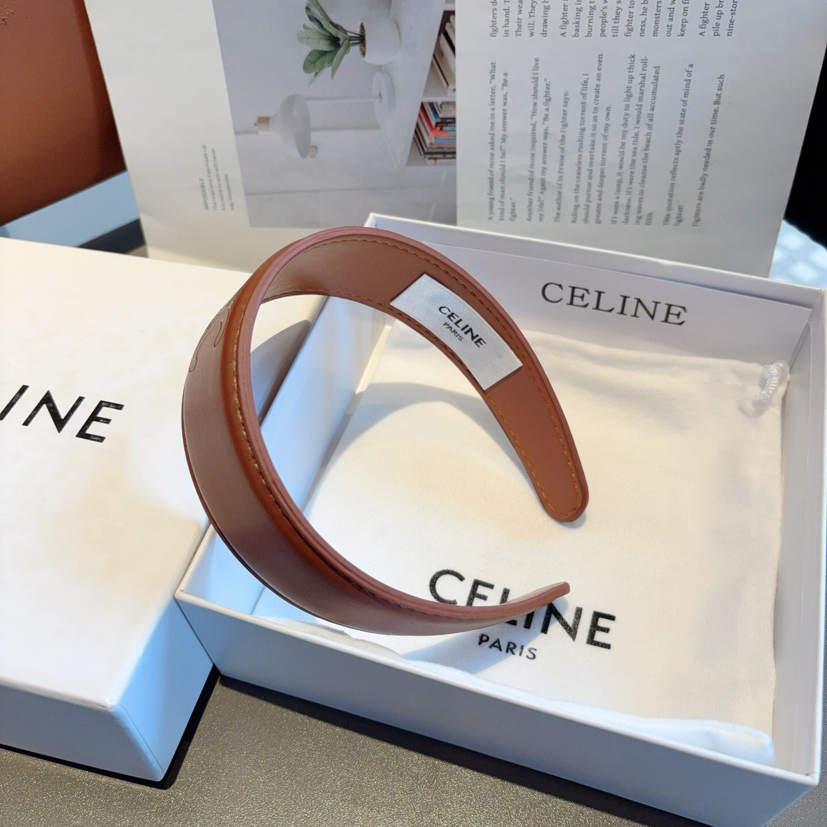 CELINE Leather Headband