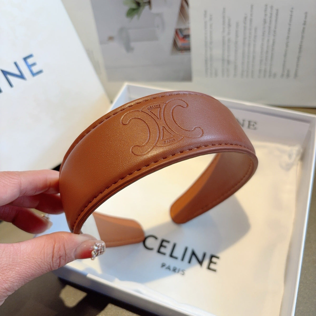 CELINE Leather Headband