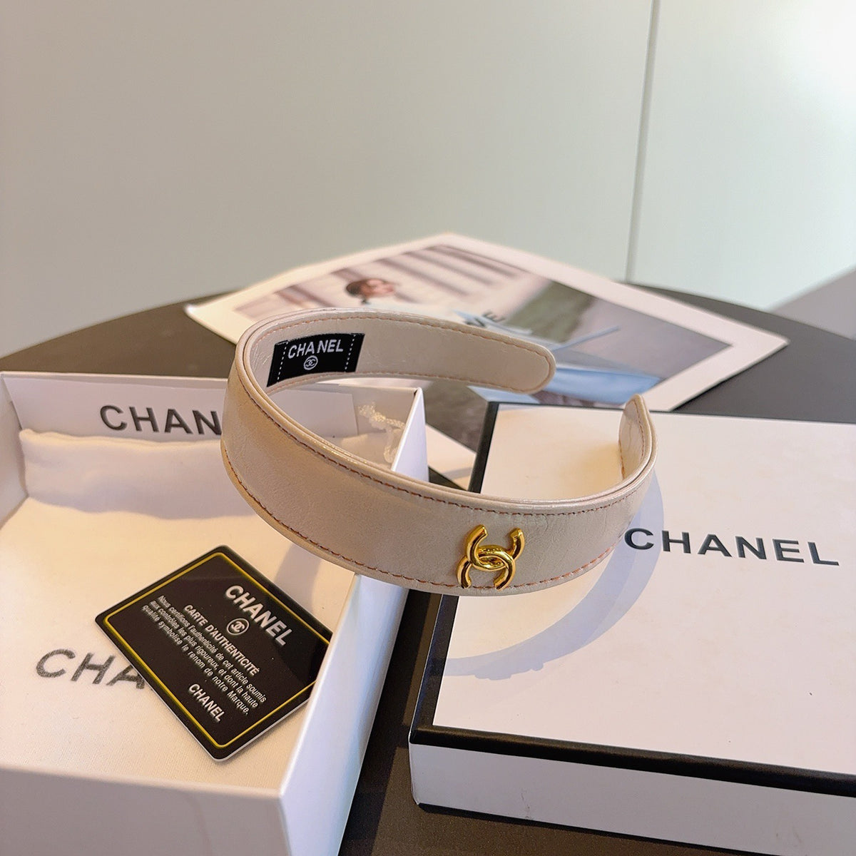 CHANEL Leather Headband