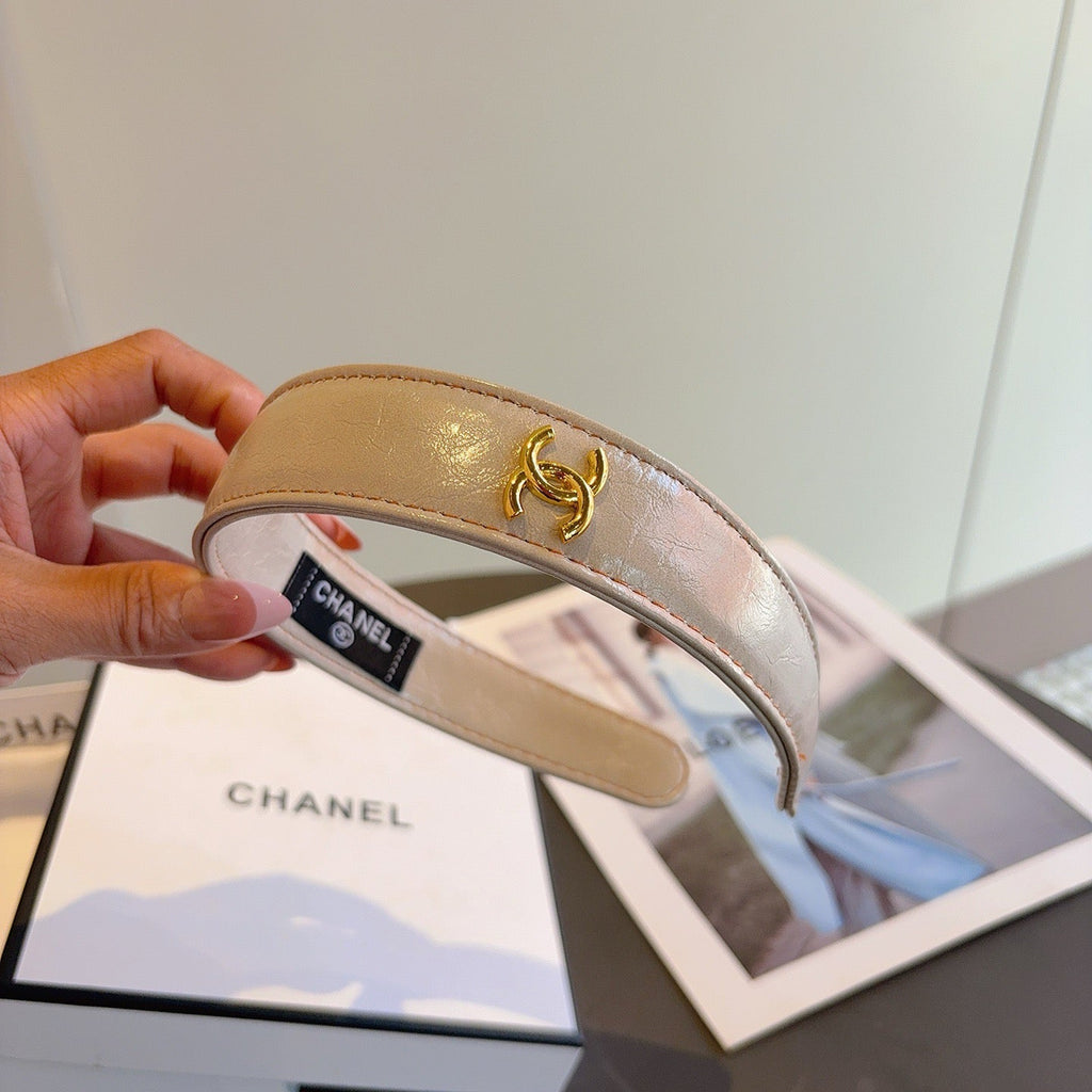 CHANEL Letter Logo Vintage Headband