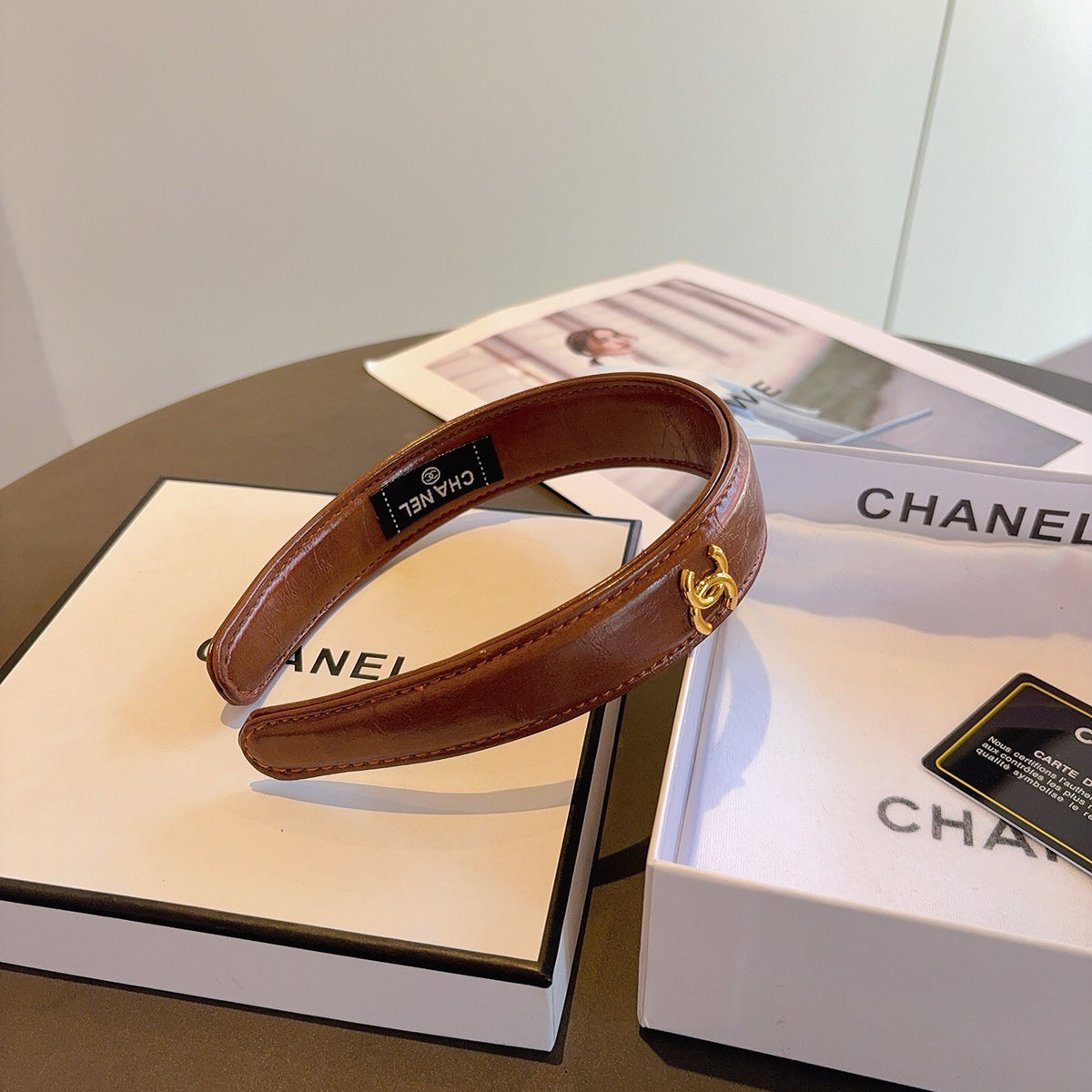 CHANEL Leather Headband