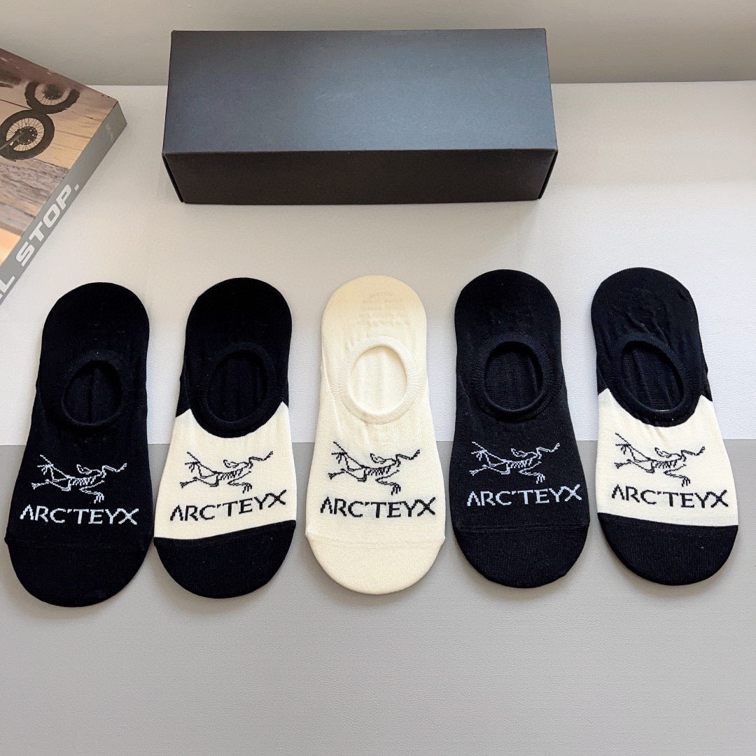 ARC’TERYX Cotton No-Show Socks – 5-Pair Set #002