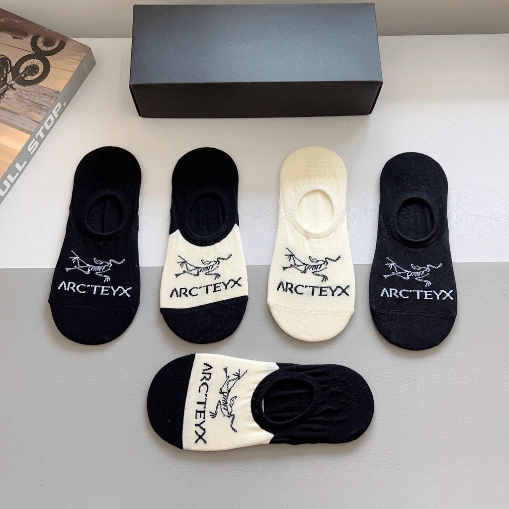 ARC’TERYX Cotton No-Show Socks – 5-Pair Set #002