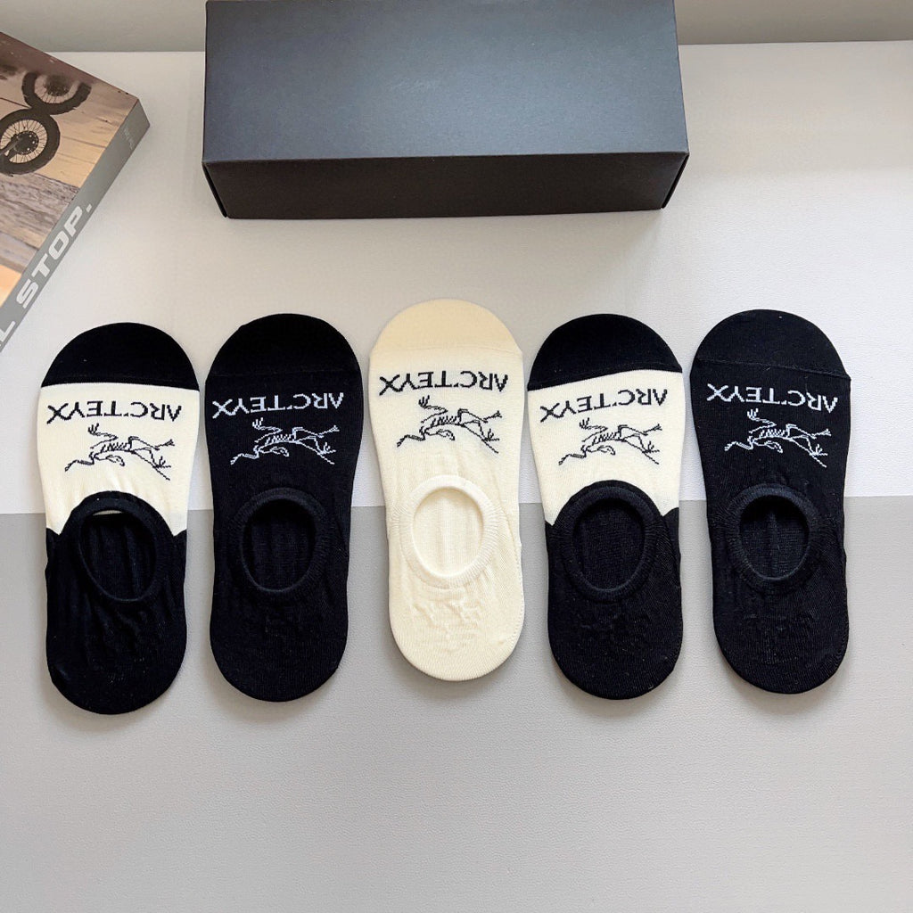 ARC’TERYX Cotton No-Show Socks – 5-Pair Set #002
