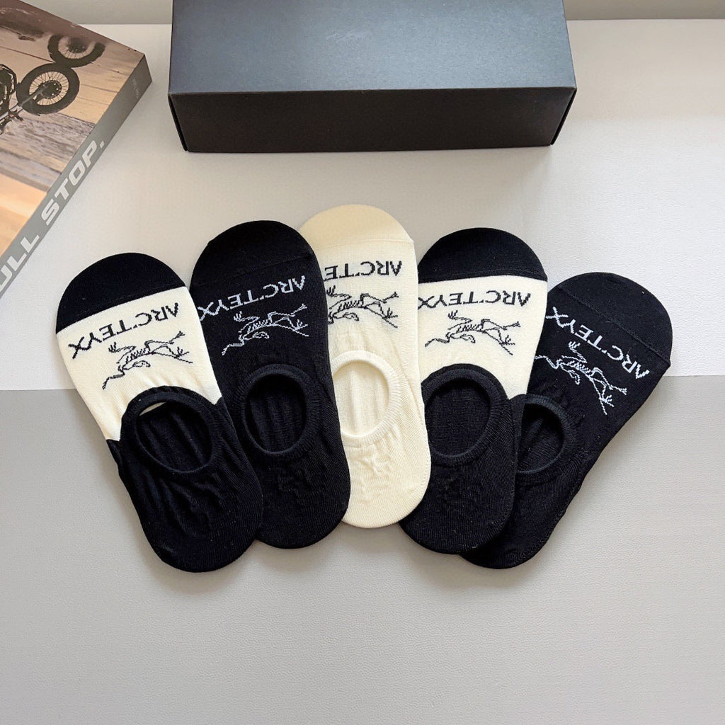 ARC’TERYX Cotton No-Show Socks – 5-Pair Set #002
