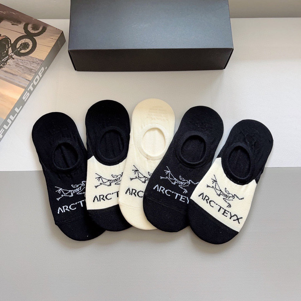 ARC’TERYX Cotton No-Show Socks – 5-Pair Set #002
