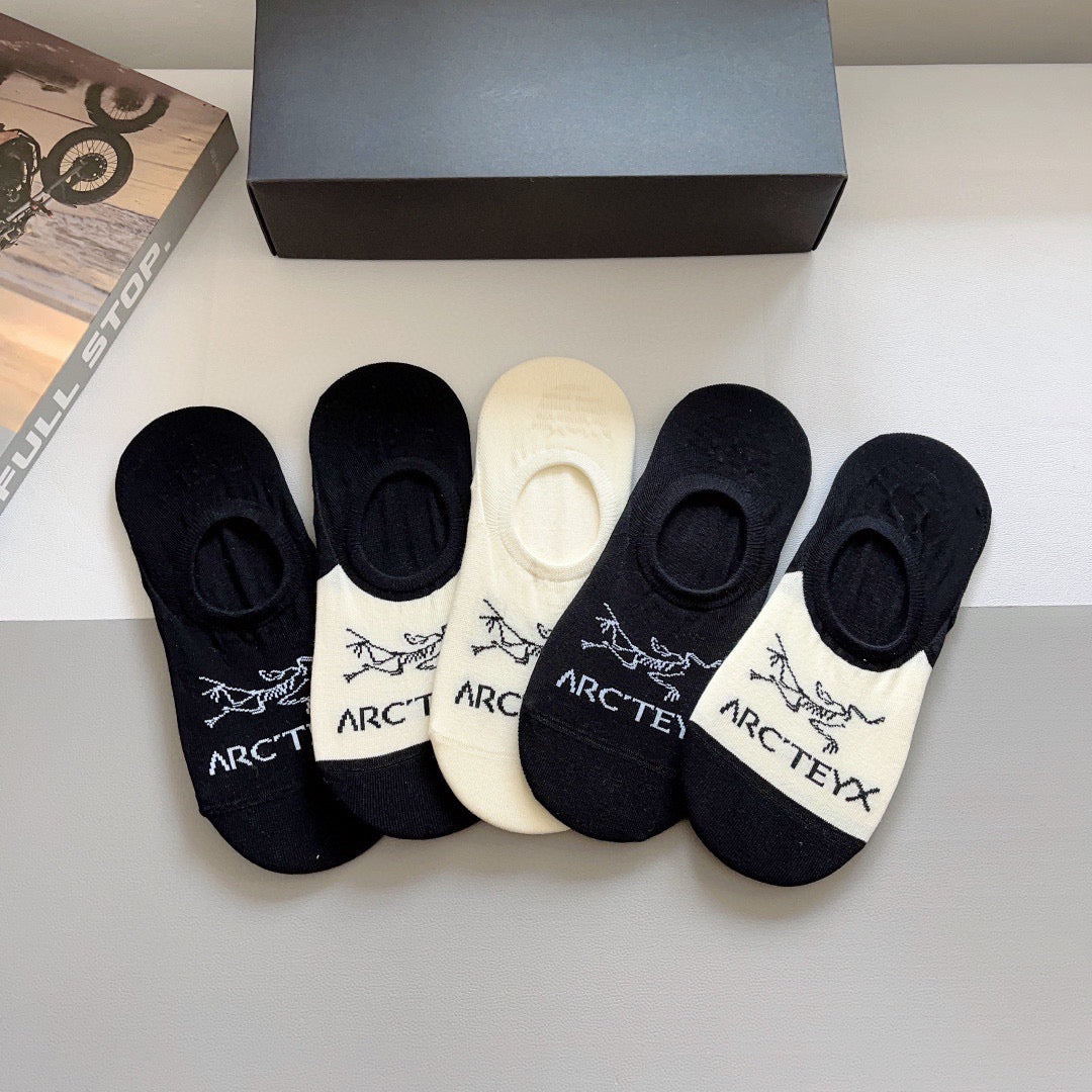 ARC’TERYX Cotton No-Show Socks – 5-Pair Set #002