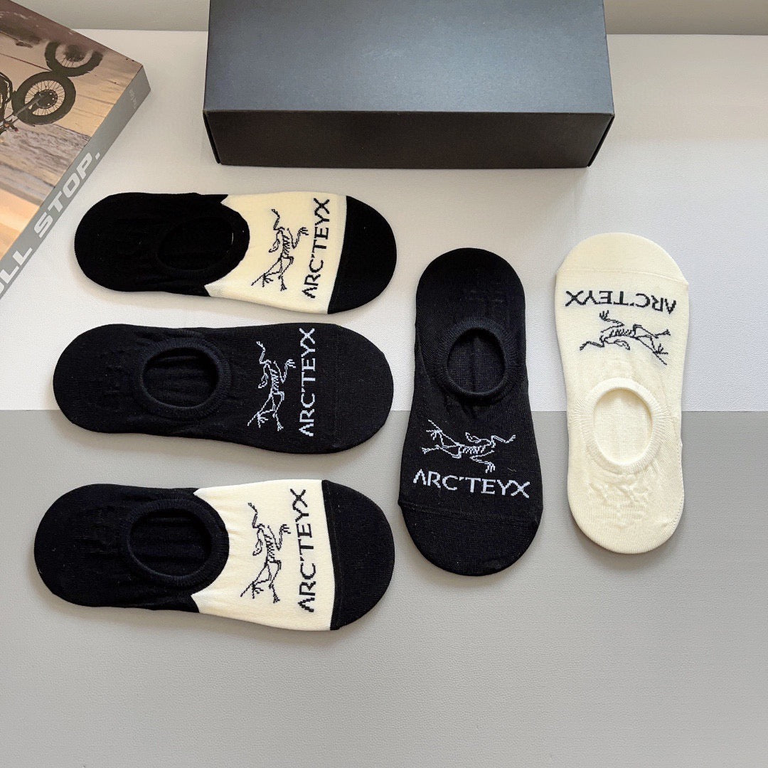 ARC’TERYX Cotton No-Show Socks – 5-Pair Set #002