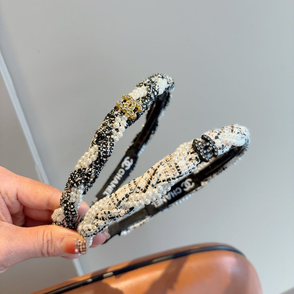 CHANEL Letter Logo Vintage Headband