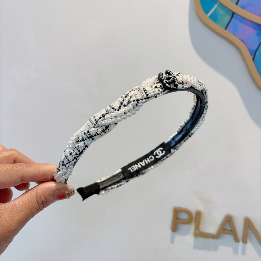 CHANEL Letter Logo Vintage Headband