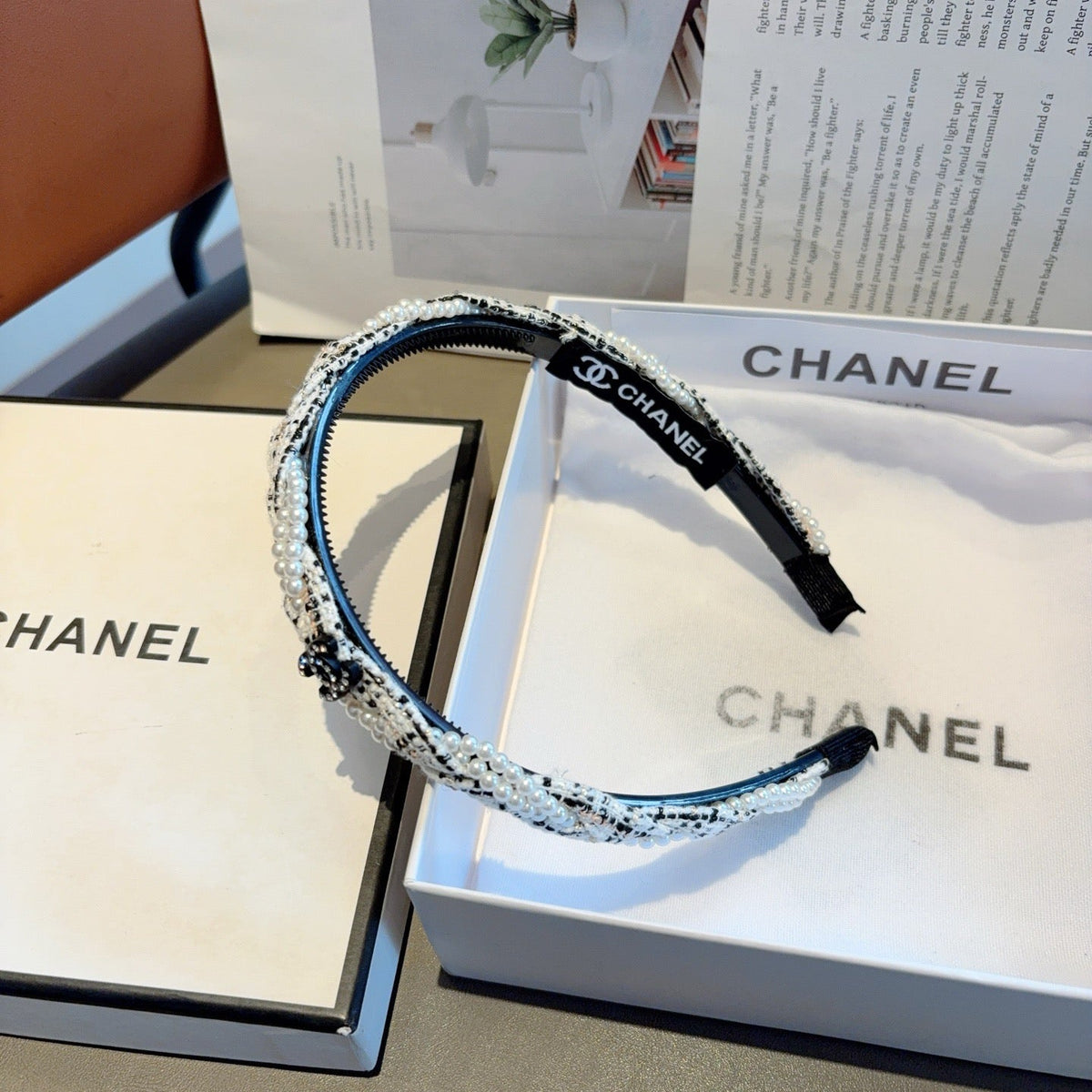 CHANEL Letter Logo Vintage Headband