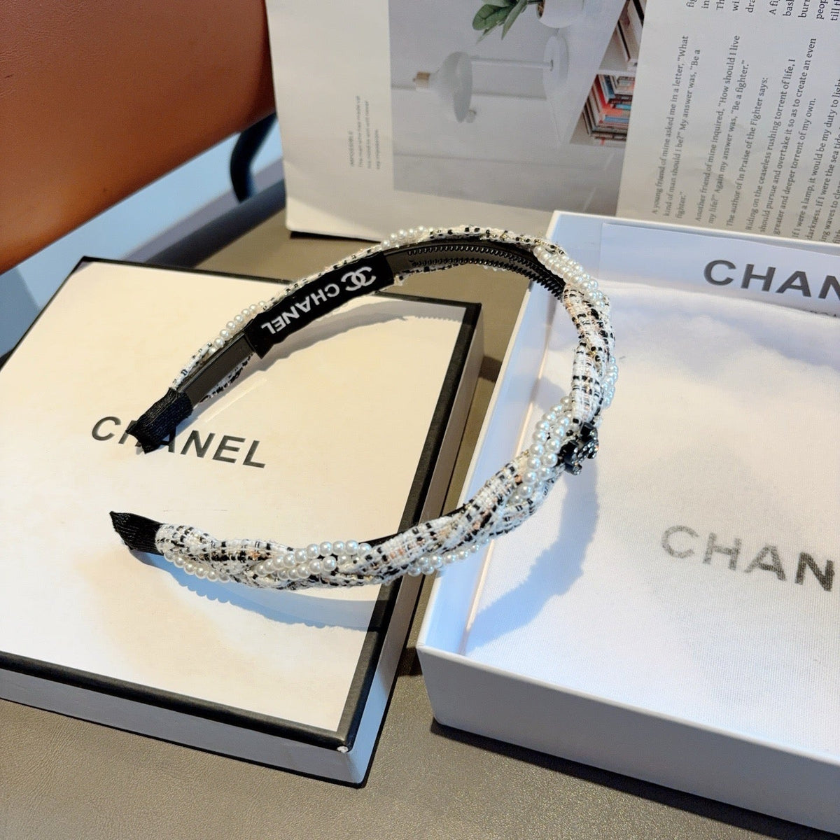 CHANEL Letter Logo Vintage Headband