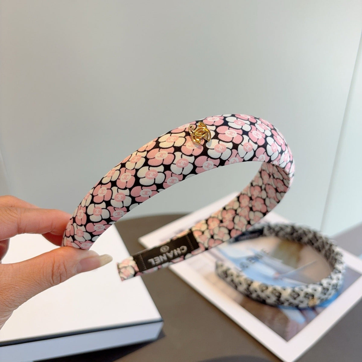 CHANEL Letter Logo Vintage Headband