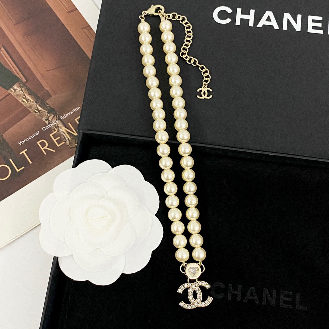 CHANEL Pearl Long Necklace