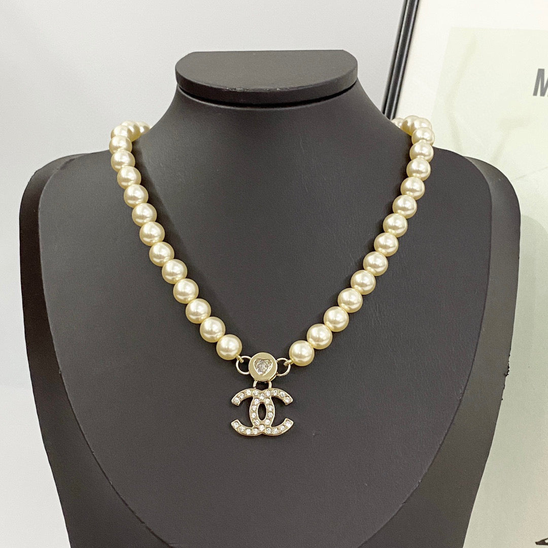 CHANEL Pearl Long Necklace