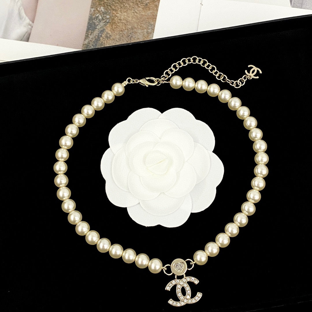CHANEL Pearl Long Necklace