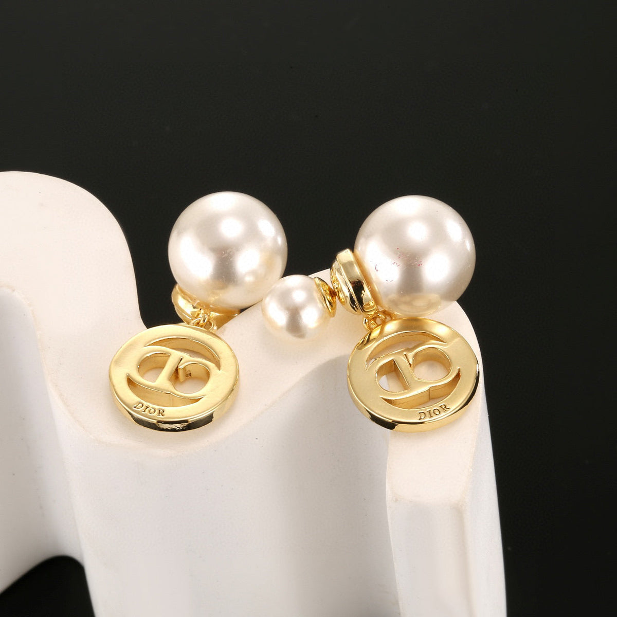 DIOR Pearl Crystal Earrings