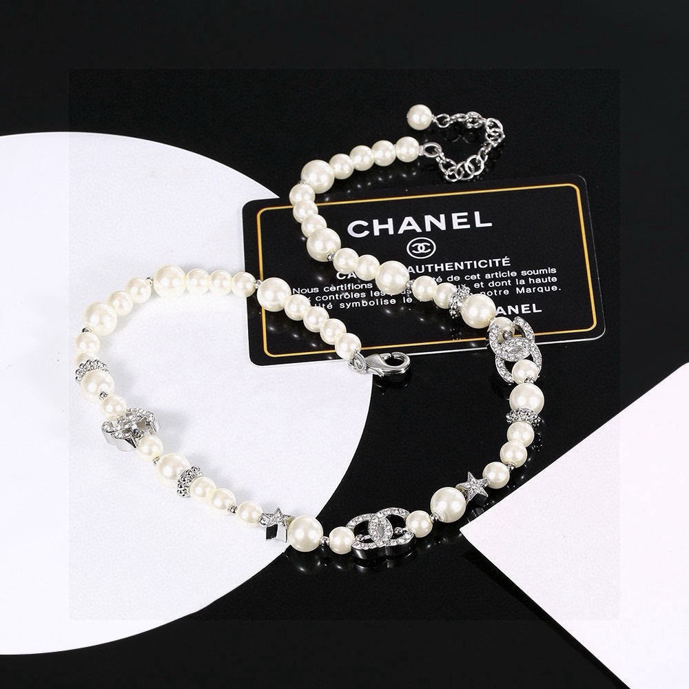 CHANEL Pearl Choker Necklace