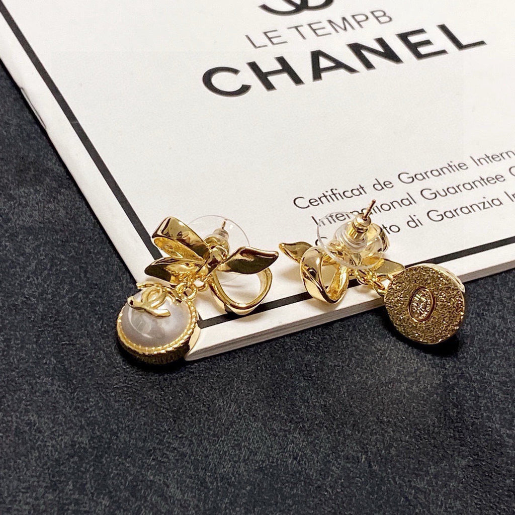 CHANEL Bow Earrings