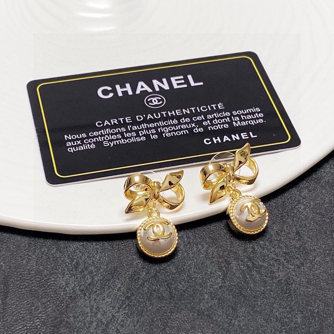 CHANEL Bow Earrings