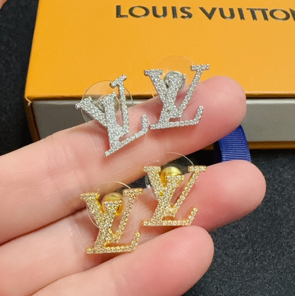 LOUIS VUITTON Crystal Earrings