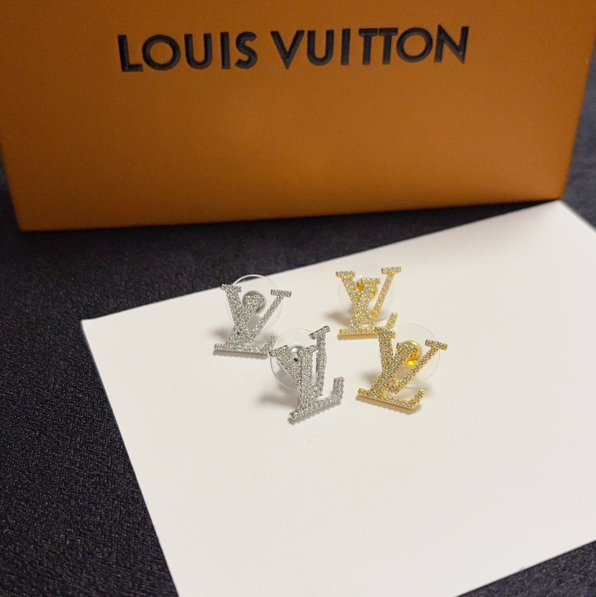 LOUIS VUITTON Crystal Earrings