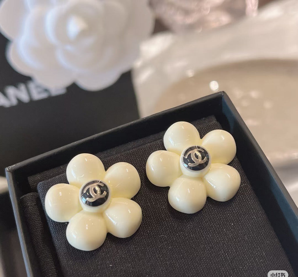 CHANEL Camellia Earrings