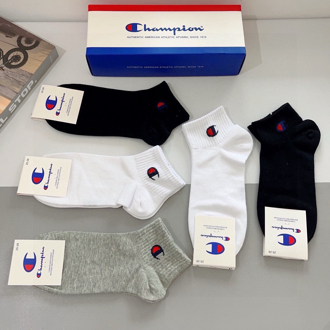 Champion Comfort No-Show Socks – 5-Pair Set #002