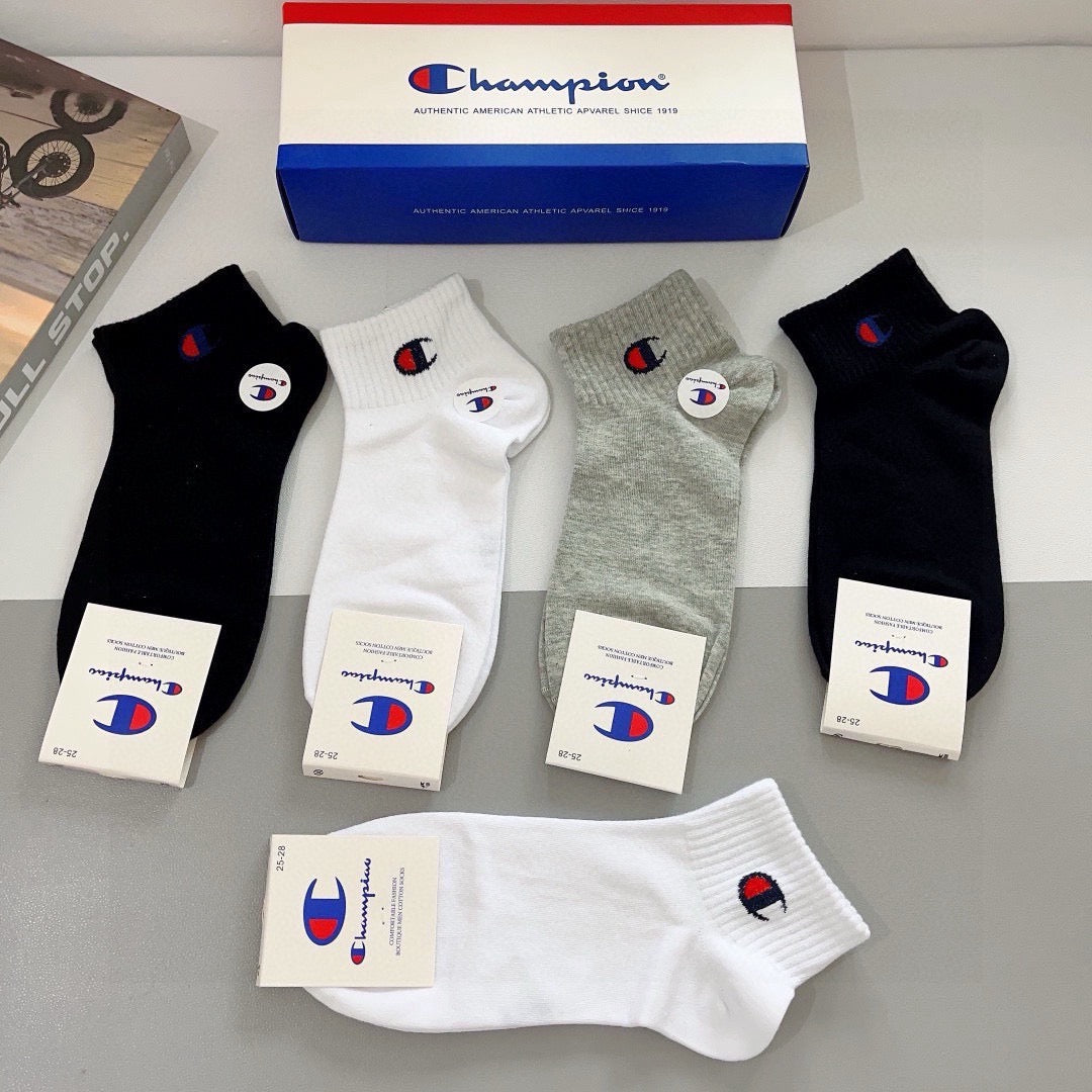 Champion Comfort No-Show Socks – 5-Pair Set #002